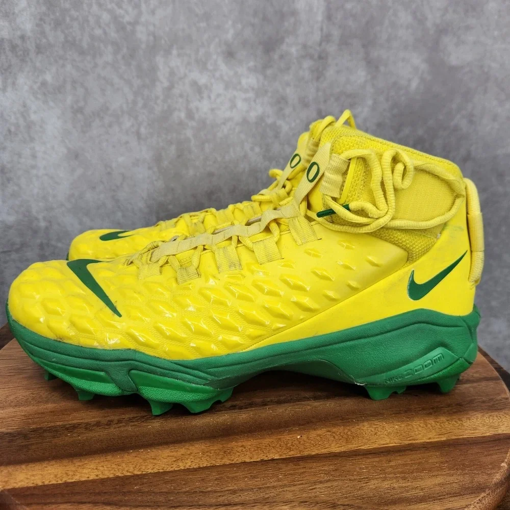 Nike Force Savage Pro 2 Oregon Ducks Football Cleats‎ Mens 15 Yellow Green Shoes